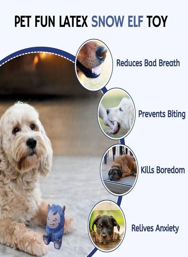 PET FUN لعبة يتي الأزرق اللطيفة القابلة للضغط - لعبة ضغط ناعمة لتخفيف التوتر للأطفال والكبار والكلاب | لعبة يدوية لطيفة على شكل وحش لتخفيف التوتر، مناسبة لمكتب العمل، هدية، أو هدية تذكارية في أعياد الميلاد - Image 4